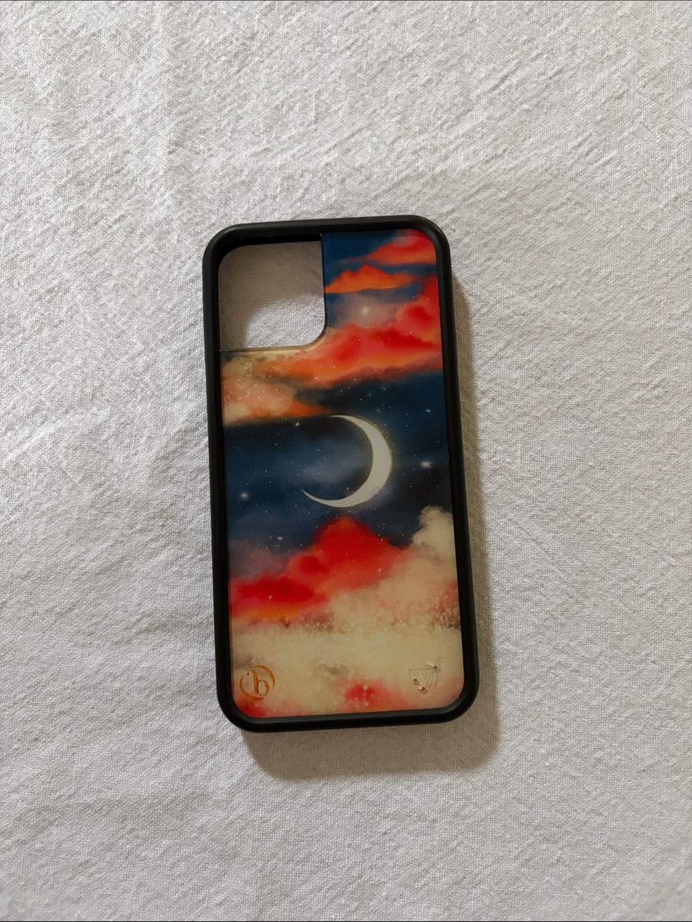Wildflower Crescent Moon Cloud iPhone 12 Case